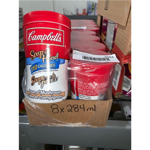 CASE LOT Campbells Soup At Hand Cream of Mushroom Soup 8x284ml