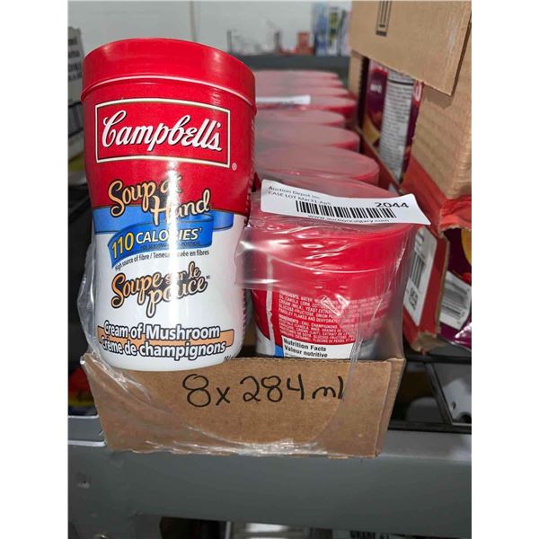 CASE LOT Campbells Soup At Hand Cream of Mushroom Soup 8x284ml
