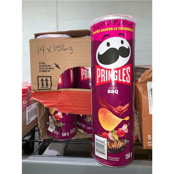CASE LOT Pringles BBQ Potato Chips 14 x 156g