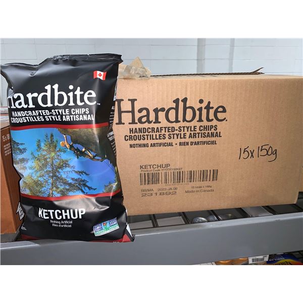 CASE LOT Hardbite Handcrafted Style Chips Ketchup 15x150g
