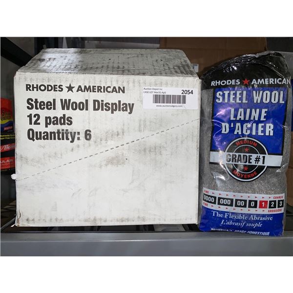 CASE LOT Rhodes America Steel Wool 12 pads x 6