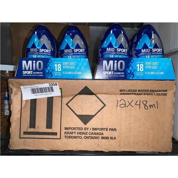 CASE LOT Mio Sport Liquid Water Enhancer Berry Burst 12x48ml