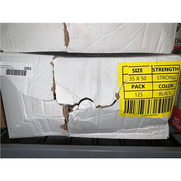 CASE LOT Strong 35x50 Black Garbage Bags 125 bags