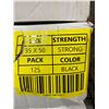 Image 2 : CASE LOT Strong 35x50 Black Garbage Bags 125 bags