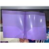 Image 2 : CASE LOT Report Cover Two Pocket with Tang Purple 96 Count