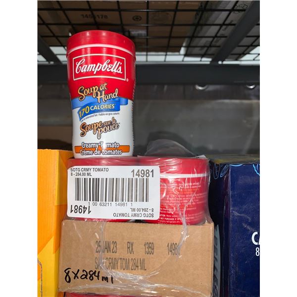 CASE LOT  Campbells Creamy Tomato Soup to go 8 x 284ml