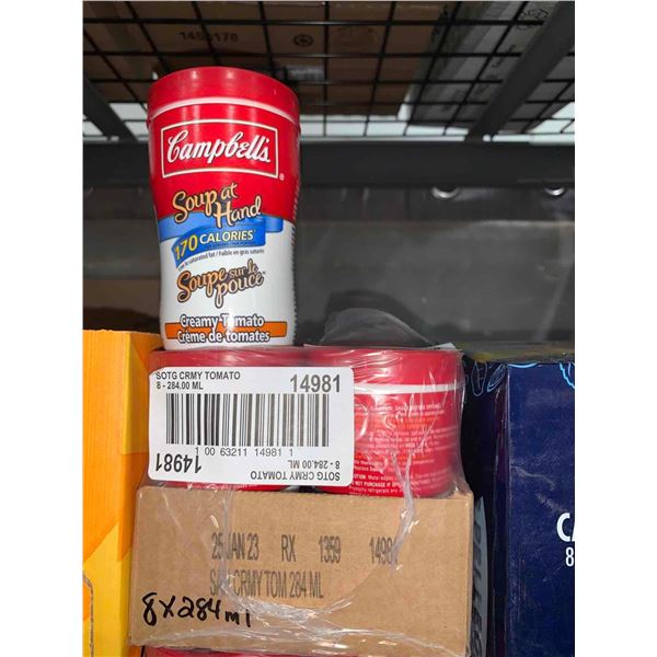 CASE LOT Campbells Creamy Tomato Soup to go 8 x 284ml