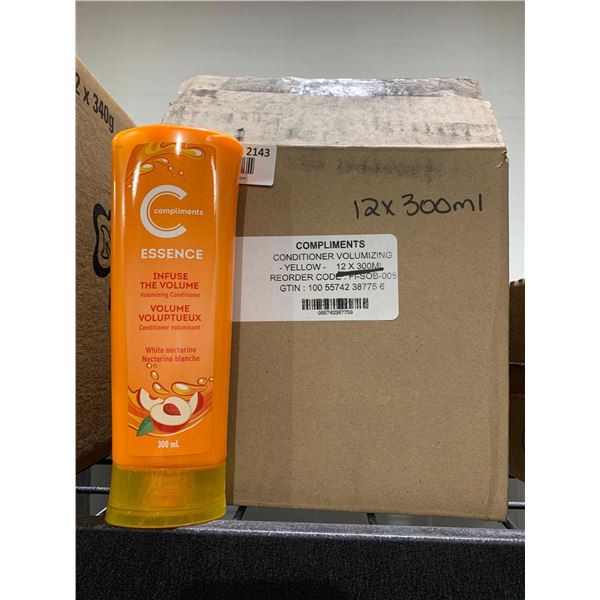CASE LOT - Compliments Essence Nectarine Volumizing conditioner 12 x 300ml