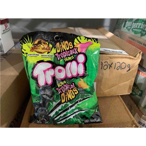 CASE LOT - Trolli Sour Tropical Dinos Candies 12x120g