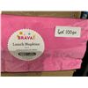 Image 2 : CASE LOT - Brava Lunch Napkins - Bright Pink 6x100pc