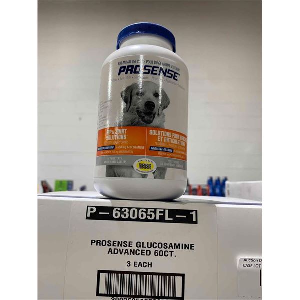 CASE LOT - Prosense Hip & Joint Solutions Dog Supplement 3x60 Tablets