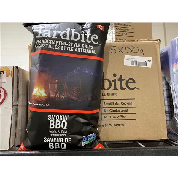 CASE LOT - Hardbite Smokin' BBQ Handcrafted-Style Chips 15x150g