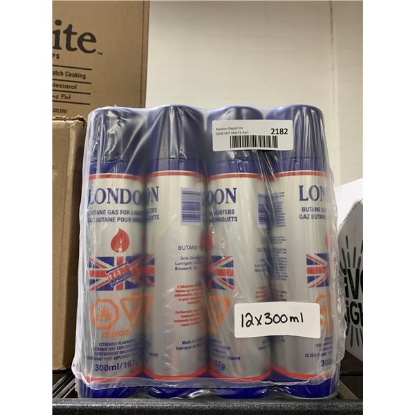 CASE LOT - London Butane Gas For Lighters 12x300ml