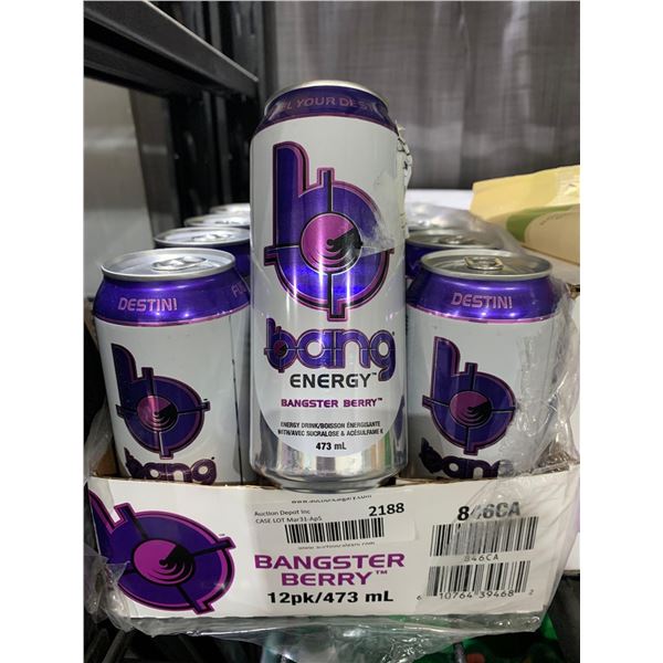 CASE LOT Bang Energy Drink  Bangster Berry 12x473ml