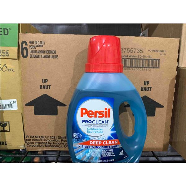 CASE LOT -Persil ProClean Deep Clean Laundry Detergent 6x1.18L