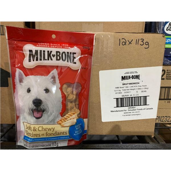 CASE LOT - Milk Bone Soft & Chewy Chicken Dog Treats 12x113g