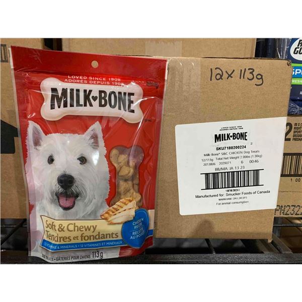 CASE LOT - Milk Bone Soft & Chewy Chicken Dog Treats 12x113g