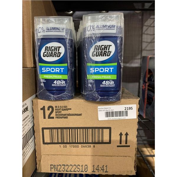 CASE LOT - Right Guard Sport Fresh 48 Hour Deodorant 12 x 85g
