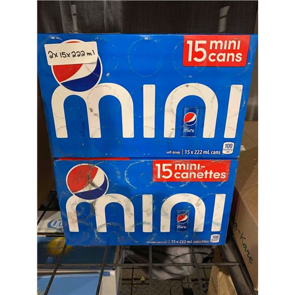 CASE LOT - Pepsi Mini Cans - 2x(15x222ml)