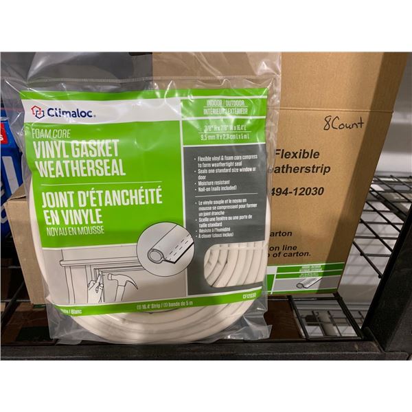 CASE LOT Climaloc Nail On Flexible Gasket Weatherstrip- 8 Count