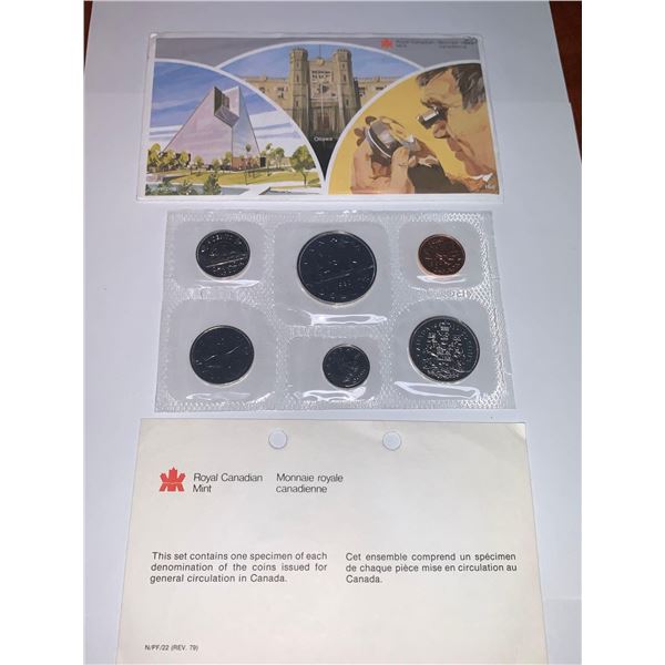 Royal Canadian Mint Proof Sealed 1980 Collector Coin Set with original envelope and certificate