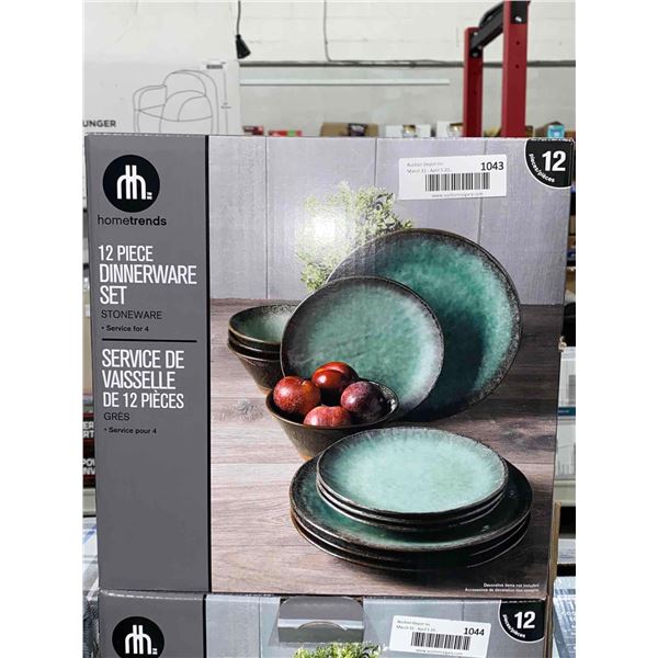 Home Trends 12 Piece Dinnerware Set Stoneware Service for 4