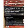 Image 2 : NEW Sunbeam Pearl Concrete Fire Bowl 31.5" x 31.5" x 14.5" Propane or Natural Gas