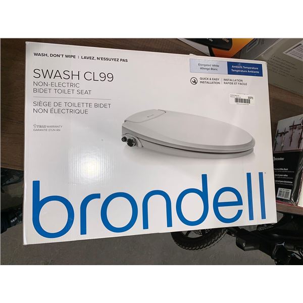 Brondell Swash CL99 Non-Electric Bidet Toilet Seat Elongated White