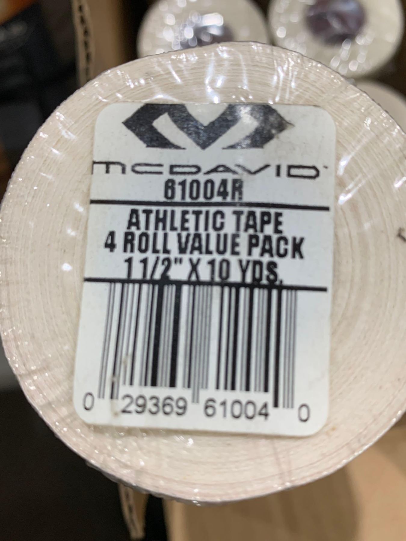McDavid Athletic Tape 4 Roll Pack 1 1/2" x 10 Yards x's 8 Packages