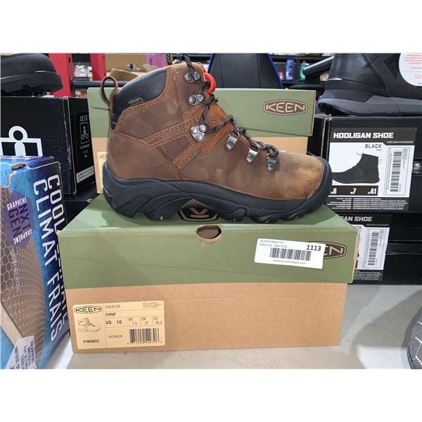 Keen Women's Pyrenees Syrup Size 10 all-leather European hiking boot w/ waterproof/breathable techno