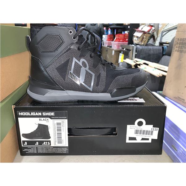 ICON Hooligan Motorcycle Shoe Black Size 9