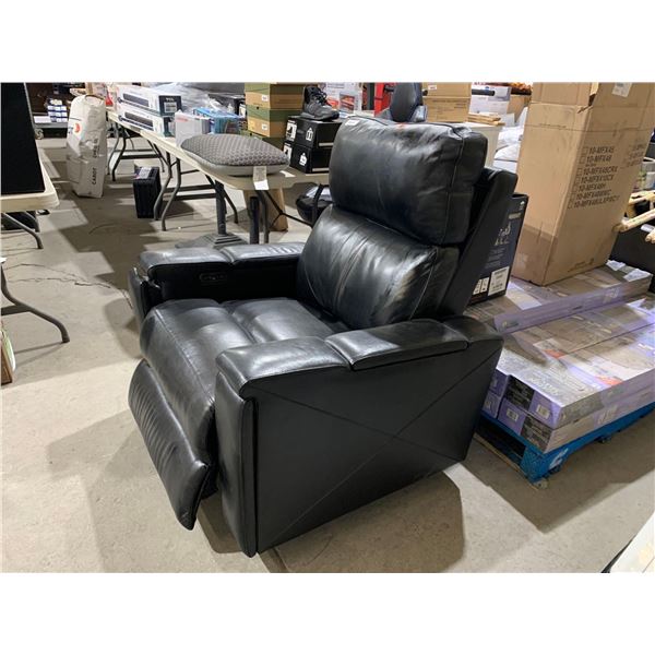 Electric Rocker Recliner Chair with tip out Cup Holders and Under Arm Storage Black