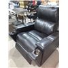 Image 2 : Electric Rocker Recliner Chair with tip out Cup Holders and Under Arm Storage Black