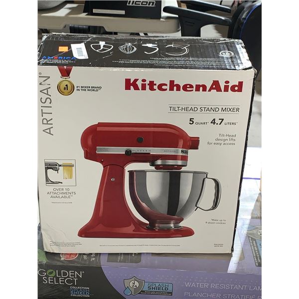 Kitchen Aid Artisian Tilt  Head Stand Mixer 4.7 L RED