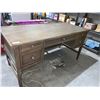 Image 1 : Solid Wood Office Desk With Plug Outlet, 5 drawer 60"Lx28"Dx30"T