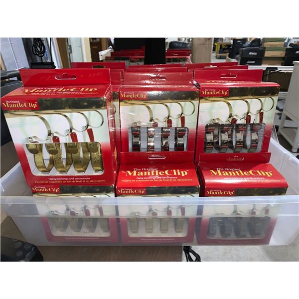 Large Lot Original Mantle Clips Various Clip Colors