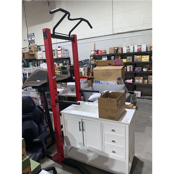 Marcy Power Tower Multi Grip Pull Up and Dip Station Home Gym