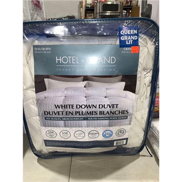 Hotel Luxury Basics Queen Size White Down Duvet