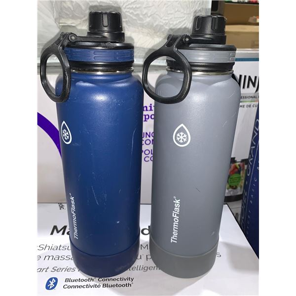 Lot of 2 ThermoFlast Double Wall Insulated Water Bottles