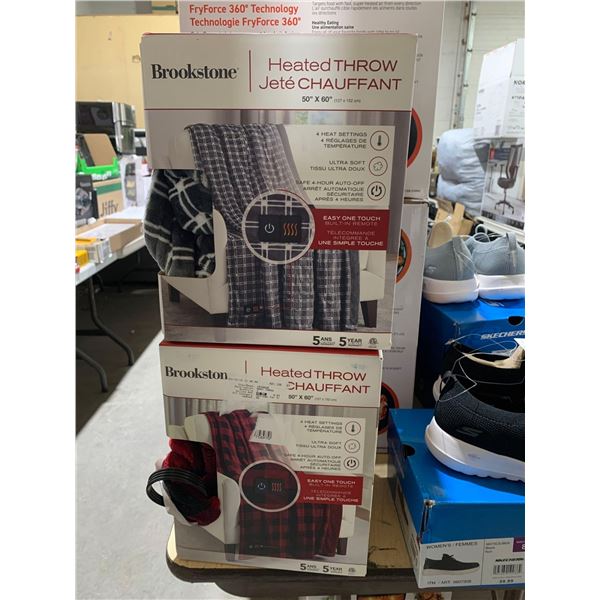 Lot of 2 Brookstone Heated Throws