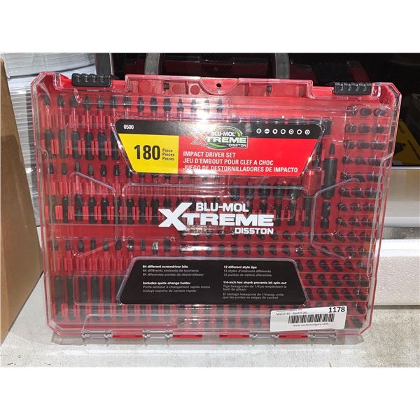 Blu-Mor Xtreme Disston180 Pc Impact Driver Set
