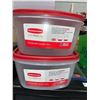 Image 1 : Lot of 2 Rubbermaid Easy Find Lid System, 2.5 Gallon Storage totes
