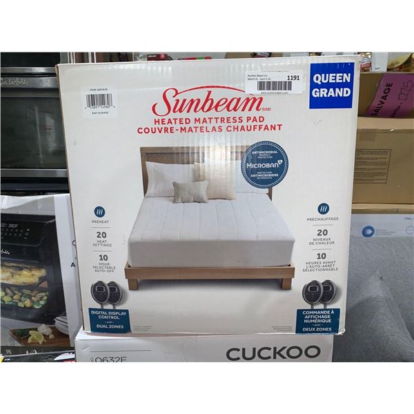 Sunbeam Queen Size Heated Mattress Pad