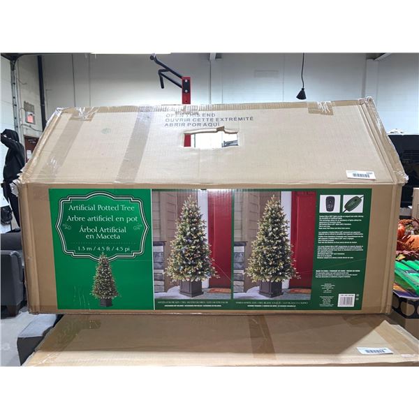 Artificial Potted Holiday Tree 4.5'