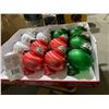 Image 4 : Lot of 12 Assorted Color Battery Powered Over sized Christmas Ornaments with Dawn to Dusk Sensors