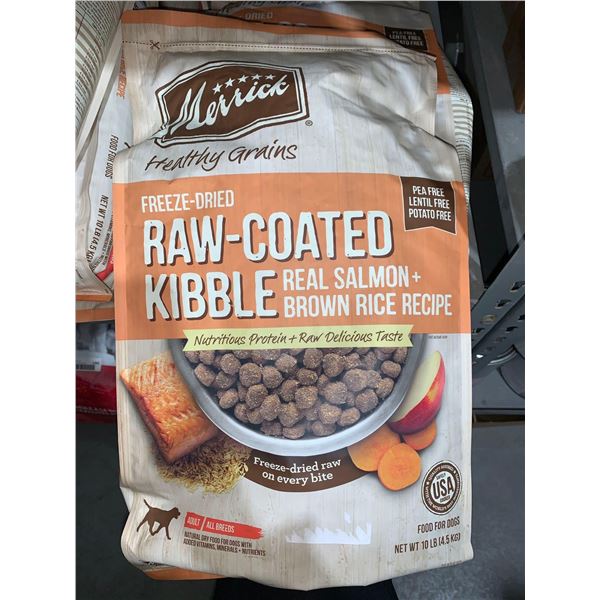 Merrick Freeze Dried Raw Coated Kibble Salmon & Brown Rice Adult 10lb Bag