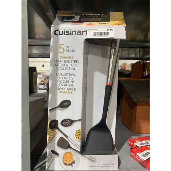 Cusinart 5 pc Stainless Steel & Plastic Kitchen Cooking Utensil Set
