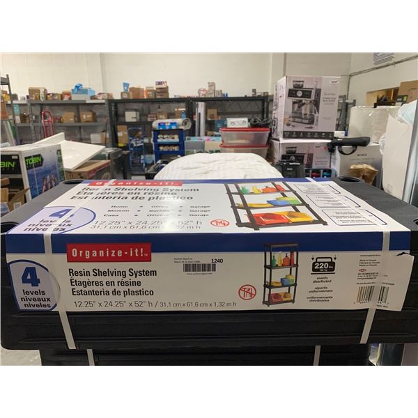 Organize-It! Resin Shelf System 12.25"x24.25"x52"h 4 levels