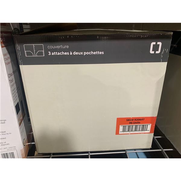 Lot of 96 Orange Report Covers with Pockets