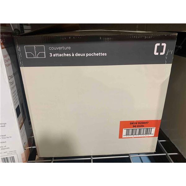 Lot of 96 Orange Report Covers with Pockets